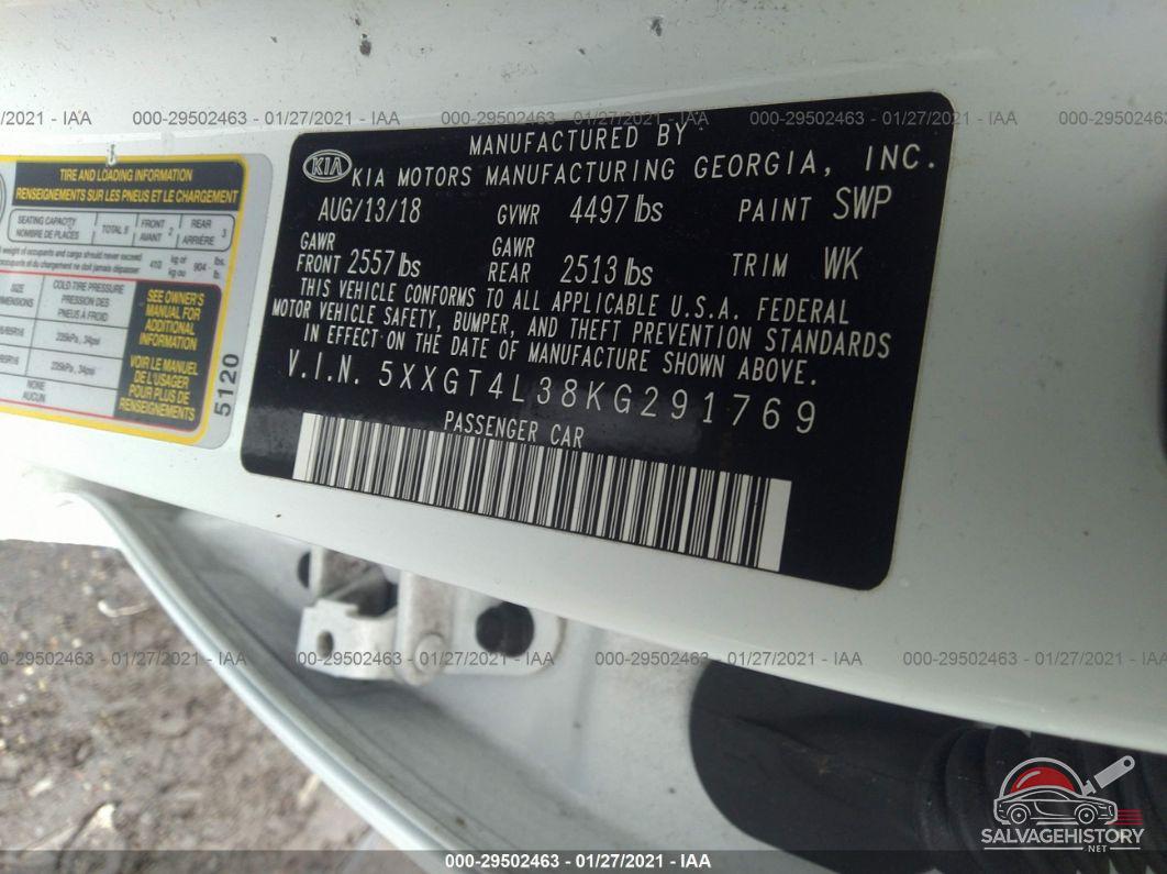 5XXGT4L38KG291769 2019 KIA OPTIMA photo no. 9