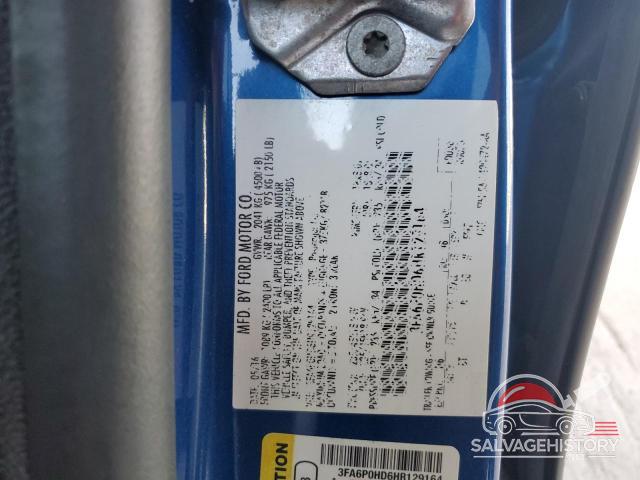 3FA6P0HD6HR129164 2017 FORD FUSION photo no. 12