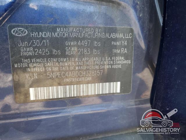 5NPEC4AB0CH328157 2012 HYUNDAI SONATA photo no. 13