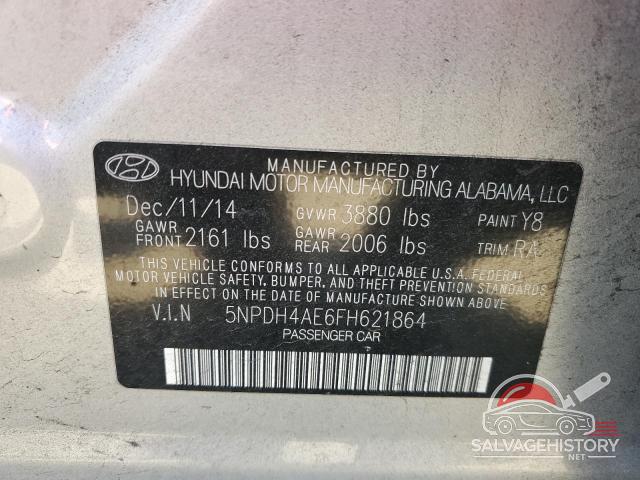 5NPDH4AE6FH621864 2015 HYUNDAI ELANTRA photo no. 12