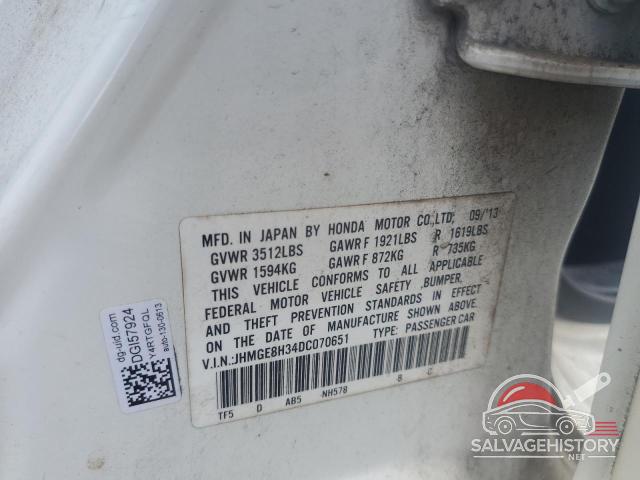 JHMGE8H34DC070651 2013 HONDA FIT photo no. 12