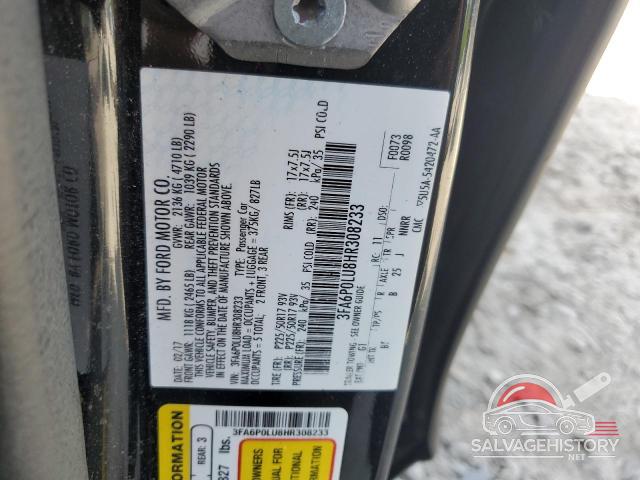 3FA6P0LU8HR308233 2017 FORD FUSION photo no. 13