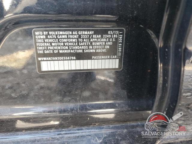 WVWAN7AN3DE558796 2013 VOLKSWAGEN CC photo no. 12