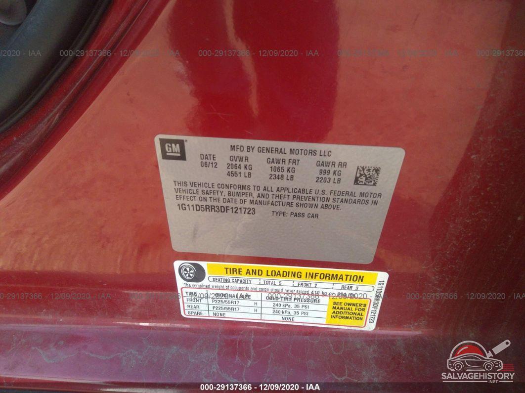 1G11D5RR3DF121723 2013 CHEVROLET MALIBU photo no. 9