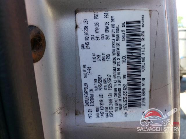 1B7GL22Z61S214252 2001 DODGE All Models photo no. 12