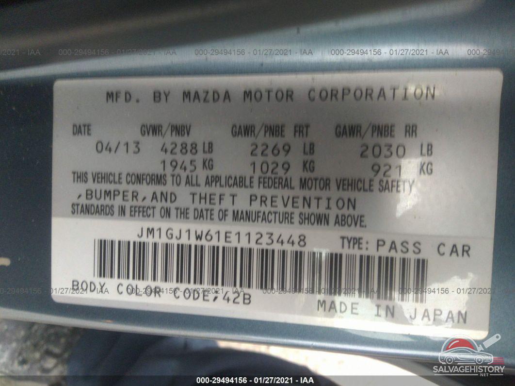 JM1GJ1W61E1123448 2014 MAZDA MAZDA6 photo no. 9