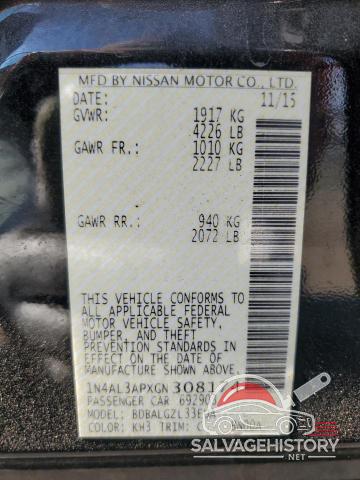 1N4AL3APXGN308174 2016 NISSAN ALTIMA photo no. 12