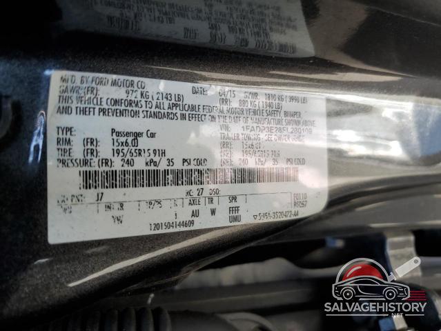 1FADP3E28FL280109 2015 FORD FOCUS photo no. 12