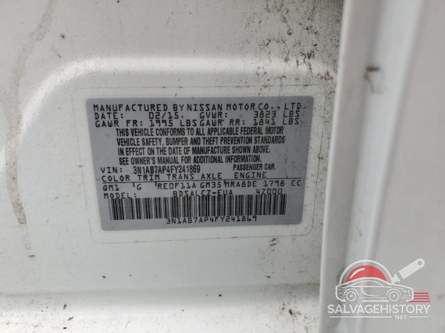 3N1AB7AP4FY241869 2015 NISSAN SENTRA photo no. 12