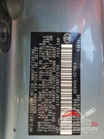 4T4BF3EK3BR125168 2011 TOYOTA CAMRY photo no. 12