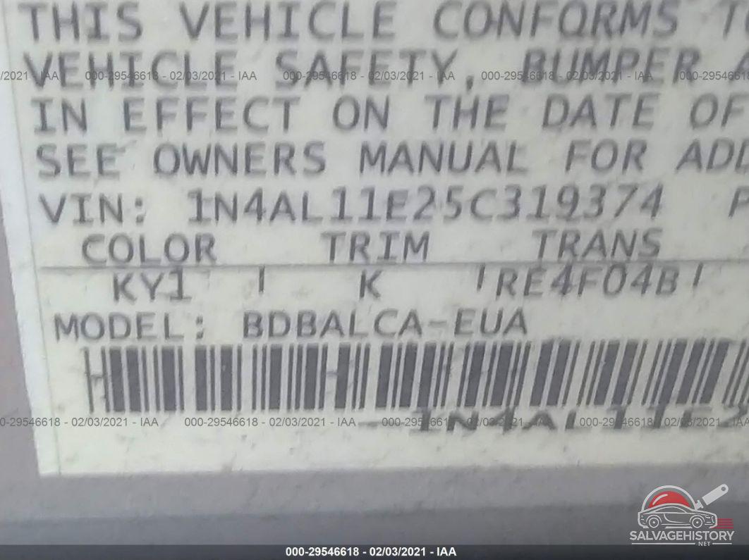 1N4AL11E25C319374 2005 NISSAN ALTIMA photo no. 9