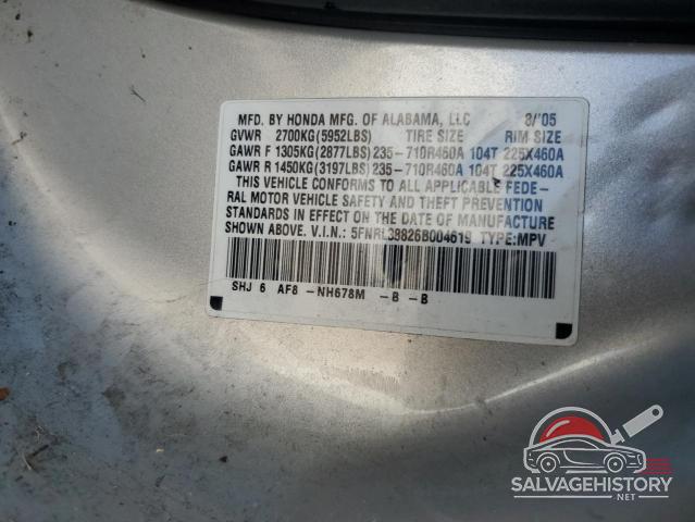 5FNRL38826B004619 2006 HONDA ODYSSEY photo no. 13