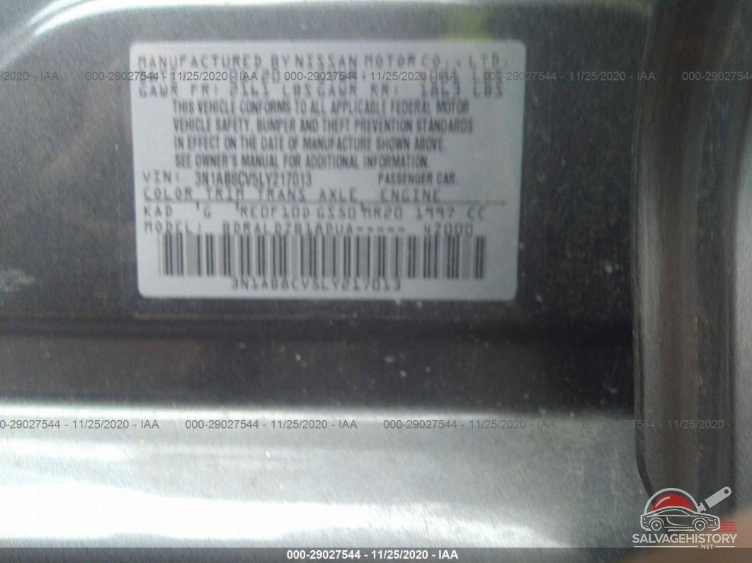 3N1AB8CV5LY217013 2020 NISSAN SENTRA photo no. 9