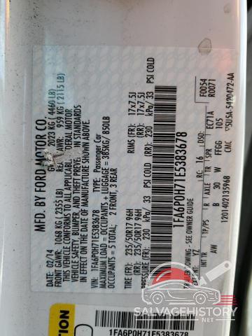 1FA6P0H71E5383678 2014 FORD FUSION photo no. 13