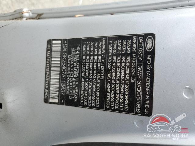 SALSK25407A113437 2007 LAND ROVER RANGEROVER photo no. 13