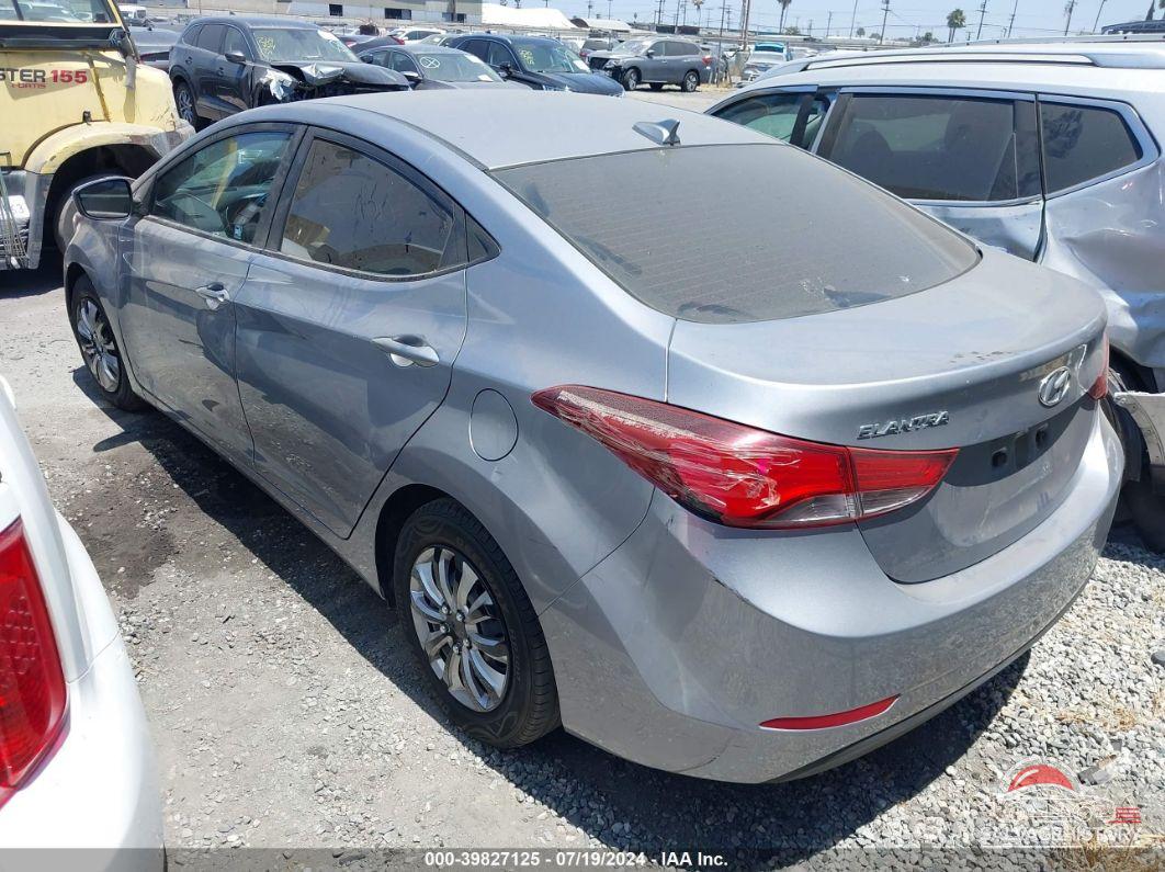 5NPDH4AE8GH771069 2016 HYUNDAI ELANTRA photo no. 3