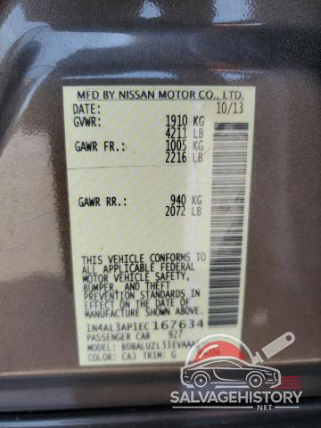 1N4AL3AP1EC167634 2014 NISSAN ALTIMA photo no. 12