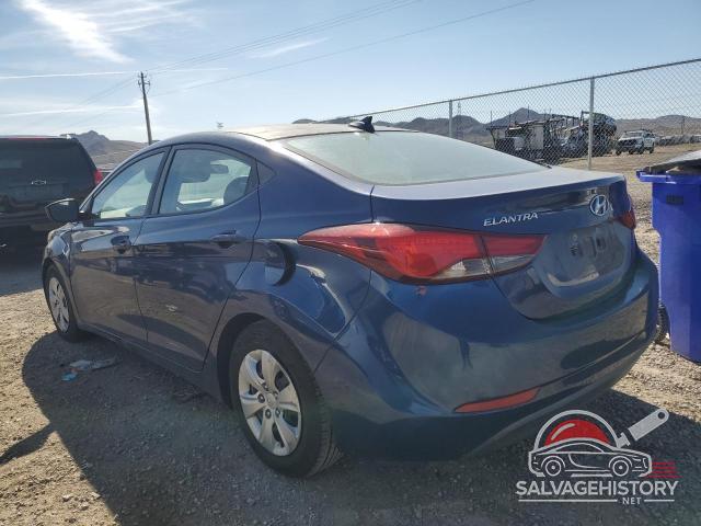 5NPDH4AE3GH700667 2016 HYUNDAI ELANTRA photo no. 2