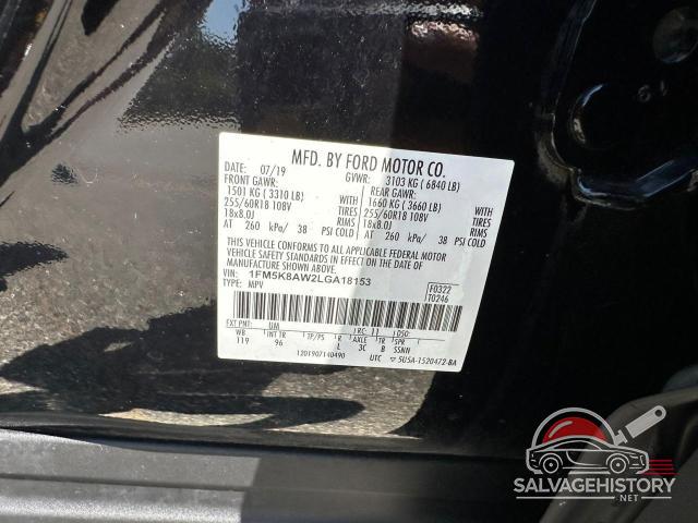 1FM5K8AW2LGA18153 2020 FORD EXPLORER photo no. 10