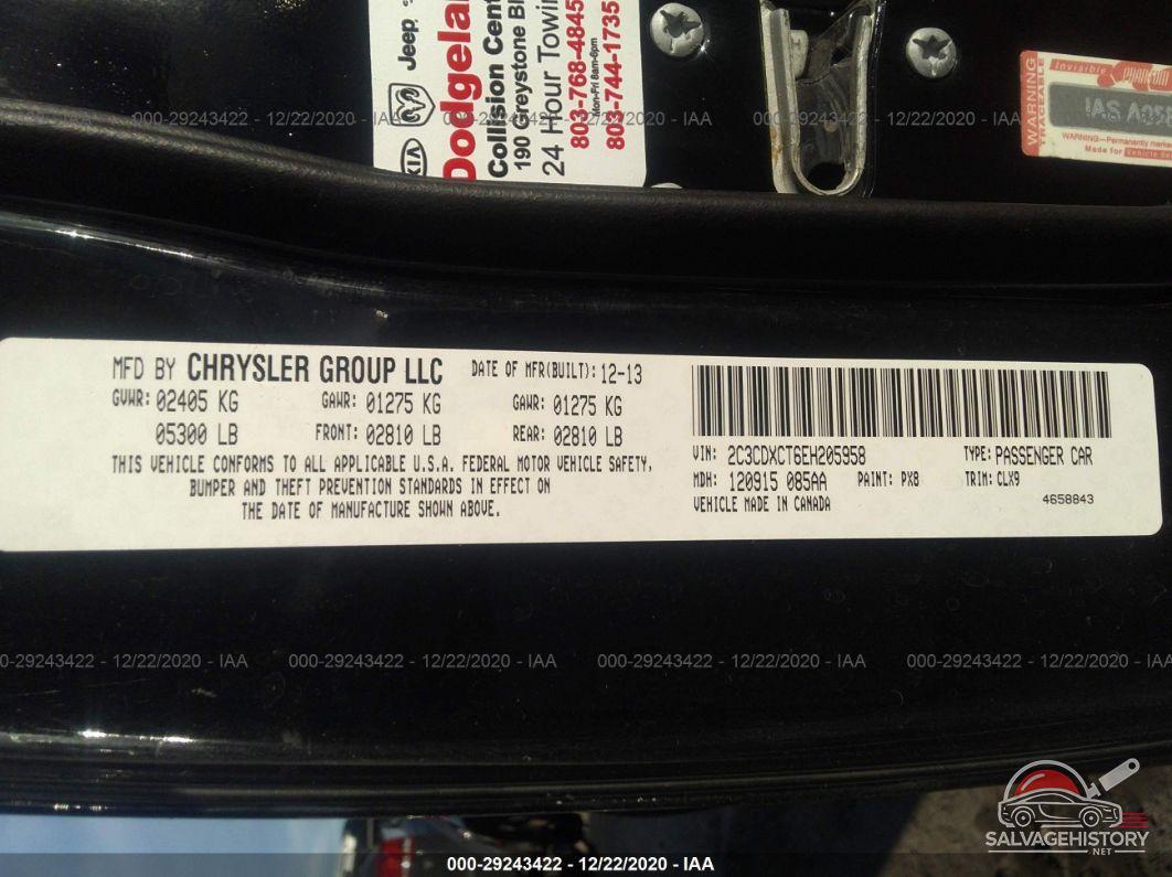 2C3CDXCT6EH205958 2014 DODGE CHARGER photo no. 9