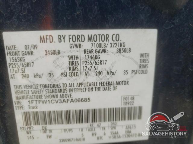 1FTFW1CV3AFA06685 2010 FORD F-150 photo no. 12
