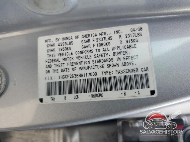 1HGCP26368A117000 2008 HONDA ACCORD photo no. 12