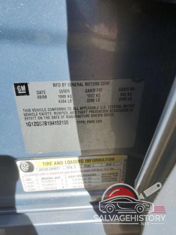 1G1ZG57B194152195 2009 CHEVROLET MALIBU photo no. 12