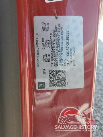 1G1FB3DS7K0156033 2019 CHEVROLET CAMARO photo no. 13