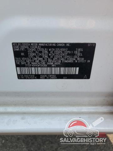 2T3ZF4DV4CW134268 2012 TOYOTA RAV4 photo no. 12