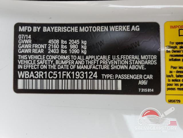 WBA3R1C51FK193124 2015 BMW 4 SERIES photo no. 13