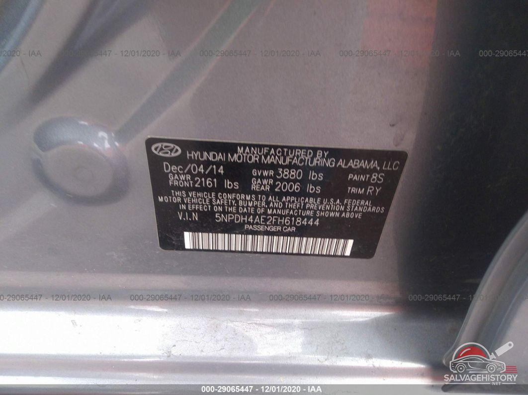 5NPDH4AE2FH618444 2015 HYUNDAI ELANTRA photo no. 9