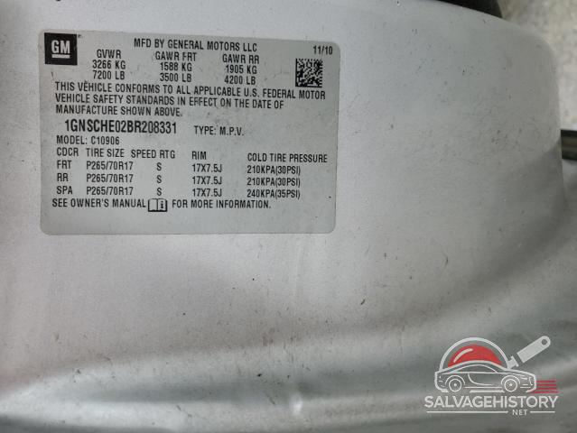 1GNSCHE02BR208331 2011 CHEVROLET SUBURBAN photo no. 13