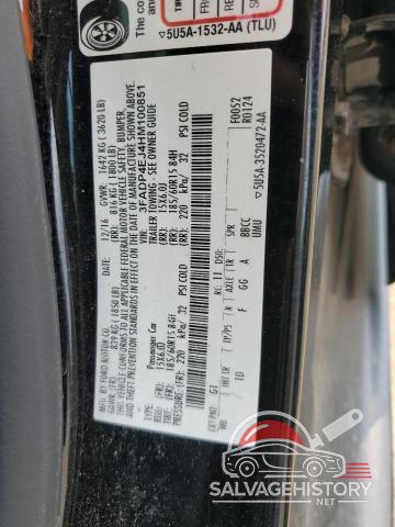 3FADP4EJ4HM100851 2017 FORD FIESTA photo no. 12