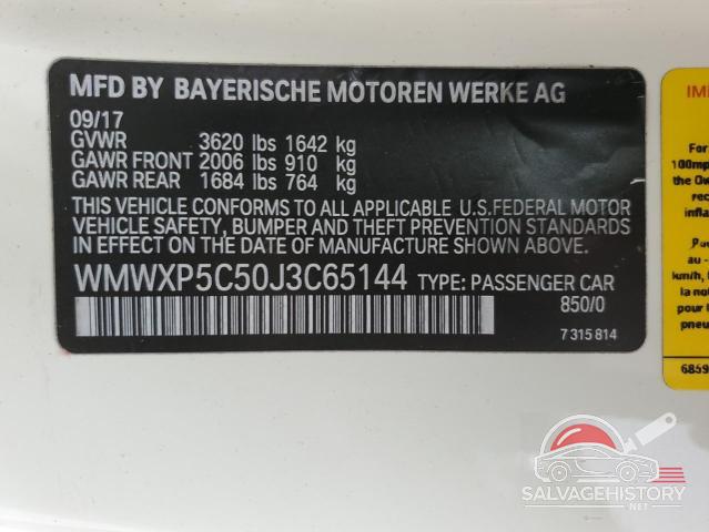 WMWXP5C50J3C65144 2018 MINI COOPER photo no. 12