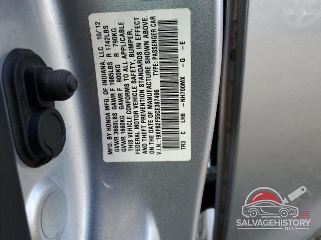 19XFB2F55CE387496 2012 HONDA CIVIC photo no. 13