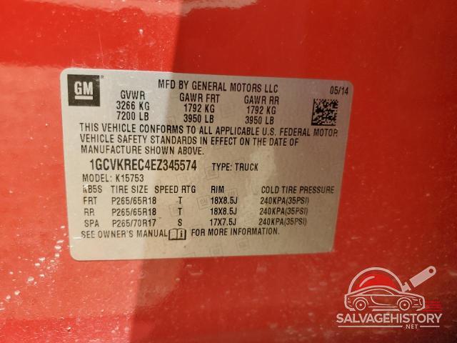 1GCVKREC4EZ345574 2014 CHEVROLET ALL Models photo no. 12