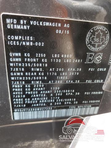 WVGJV7AX6GW027233 2016 VOLKSWAGEN TIGUAN photo no. 14