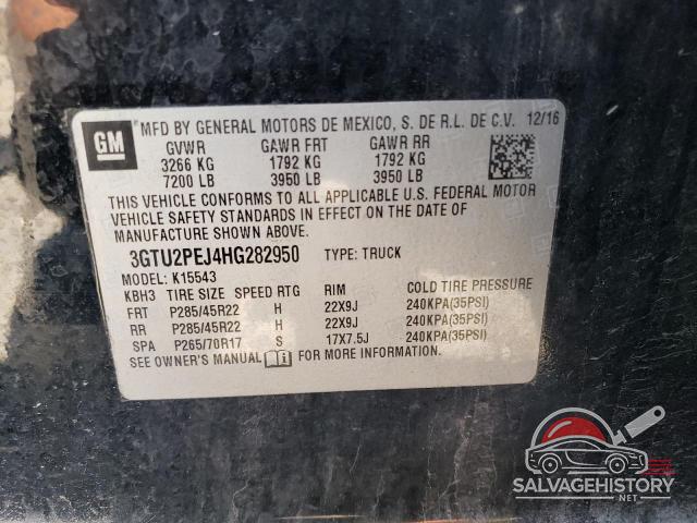3GTU2PEJ4HG282950 2017 GMC SIERRA photo no. 12