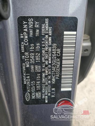 KMHCT5AE3GU264839 2016 HYUNDAI ACCENT photo no. 12