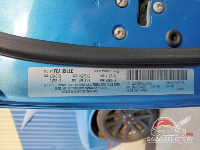 2C3CDZAG4KH635419 2019 DODGE CHALLENGER photo no. 12