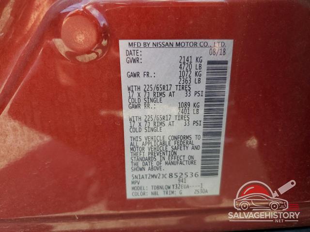 5N1AT2MV2JC852536 2018 NISSAN ROGUE photo no. 13