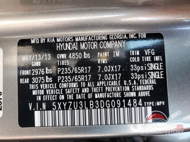 5XYZU3LB3DG091484 2013 HYUNDAI SANTA FE photo no. 13