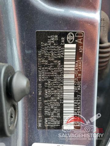 2T1BURHEXJC031751 2018 TOYOTA COROLLA photo no. 13
