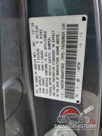 1HGCP2F36AA071822 2010 HONDA ACCORD photo no. 12