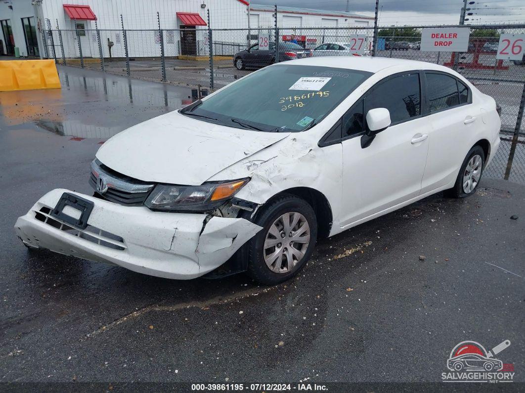 19XFB2F58CE081683 2012 HONDA CIVIC photo no. 2