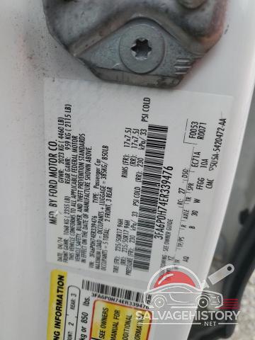 3FA6P0H74ER339476 2014 FORD FUSION photo no. 12