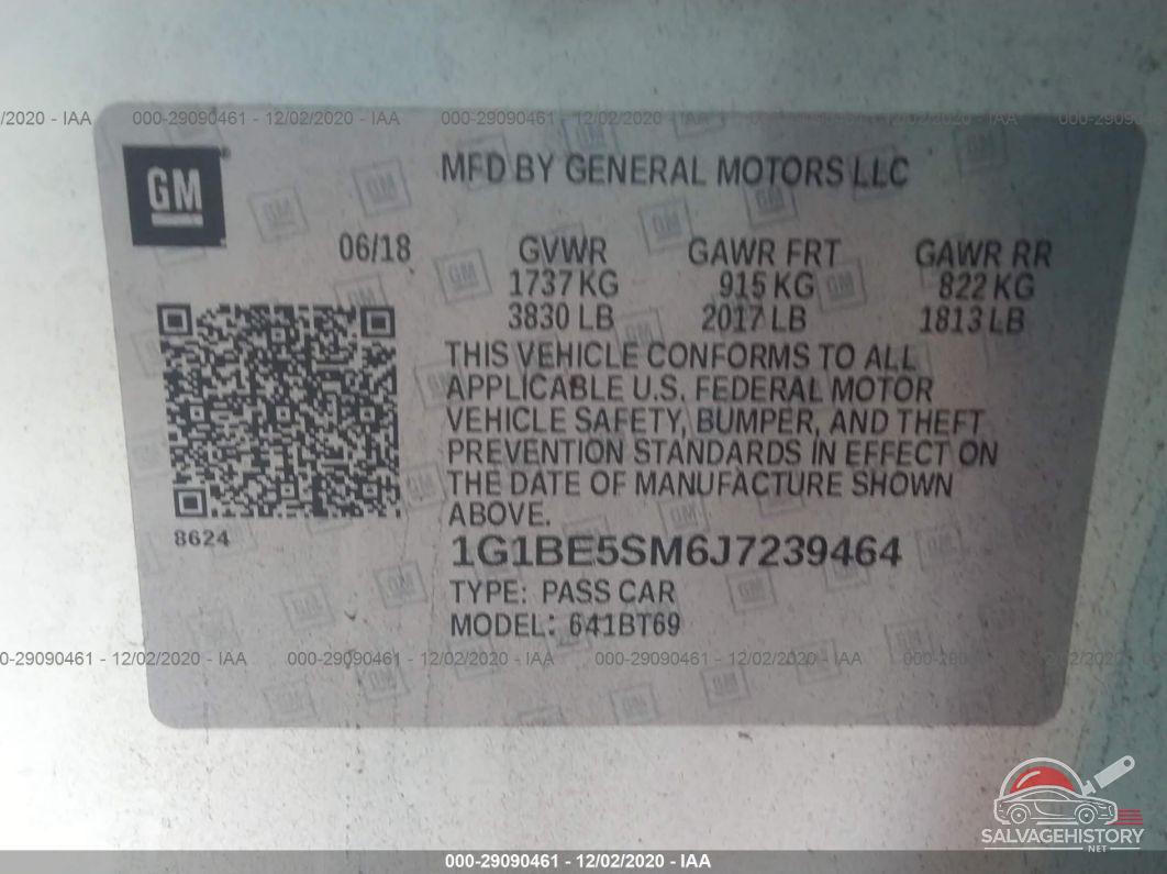 1G1BE5SM6J7239464 2018 CHEVROLET CRUZE photo no. 9