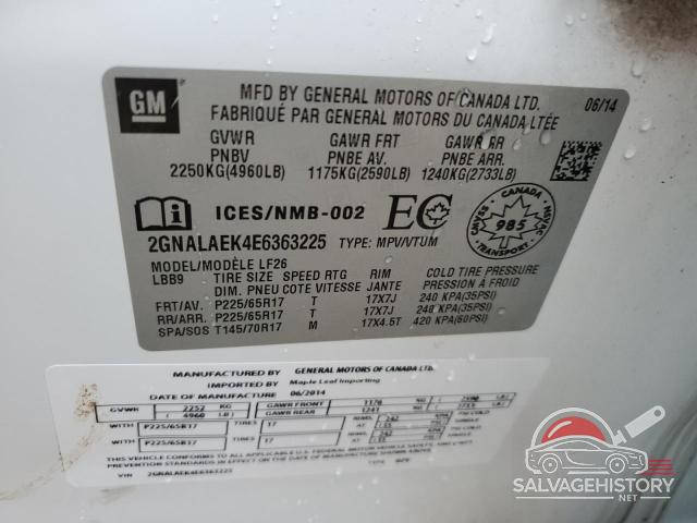 2GNALAEK4E6363225 2014 CHEVROLET EQUINOX photo no. 14