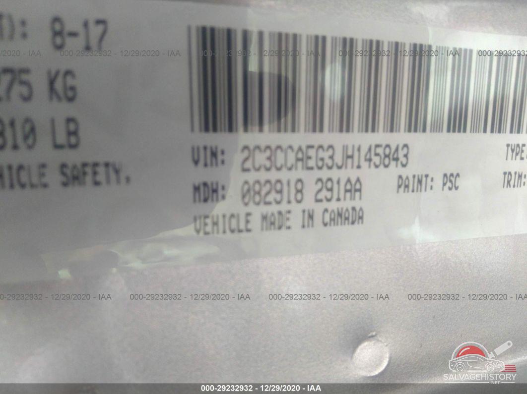 2C3CCAEG3JH145843 2018 CHRYSLER 300 photo no. 9