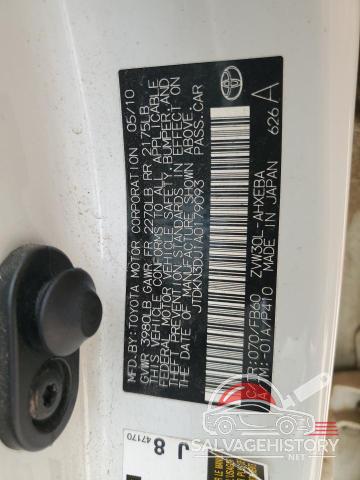 JTDKN3DU1A0179093 2010 TOYOTA PRIUS photo no. 12